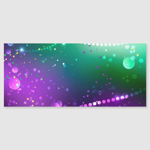 Mardi Gras Festive Purple Background Magnetic Invitation
