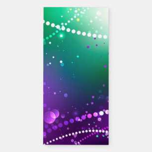 Mardi Gras Festive Purple Background Magnetic Notepad