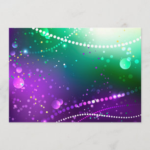 Mardi Gras Festive Purple Background Menu