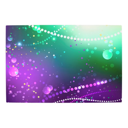 Mardi Gras Festive Purple Background Metal Print