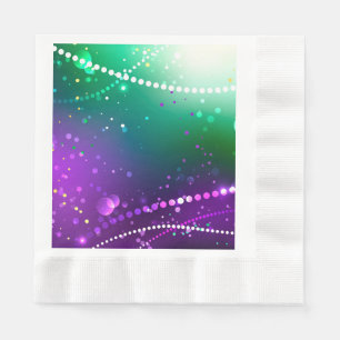 Mardi Gras Festive Purple Background Napkins