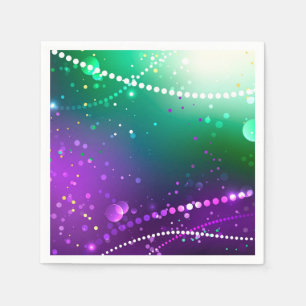 Mardi Gras Festive Purple Background Napkins