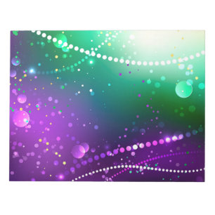 Mardi Gras Festive Purple Background Notepad