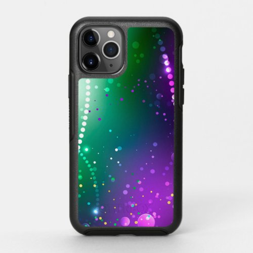 Mardi Gras Festive Purple Background OtterBox Symmetry iPhone 11 Pro Case