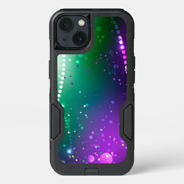 Mardi Gras Festive Purple Background Otterbox iPhone Case (Back)