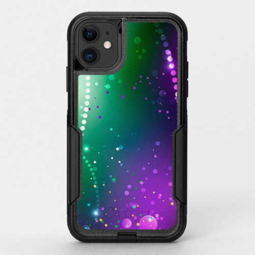 Mardi Gras Festive Purple Background OtterBox Commuter iPhone 11 Case