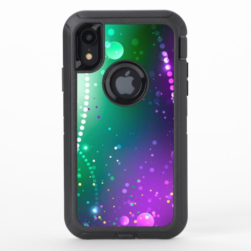 Mardi Gras Festive Purple Background OtterBox Defender iPhone XR Case