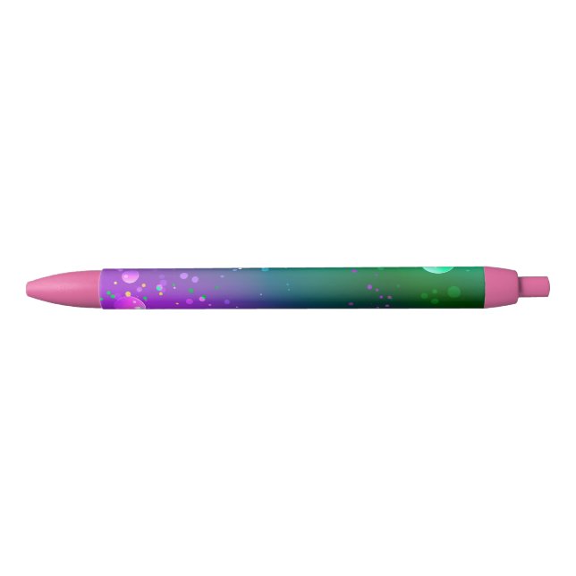 Mardi Gras Festive Purple Background Pen (Front)