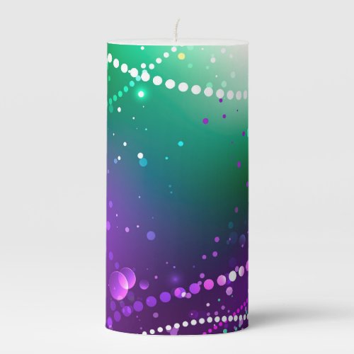 Mardi Gras Festive Purple Background Pillar Candle