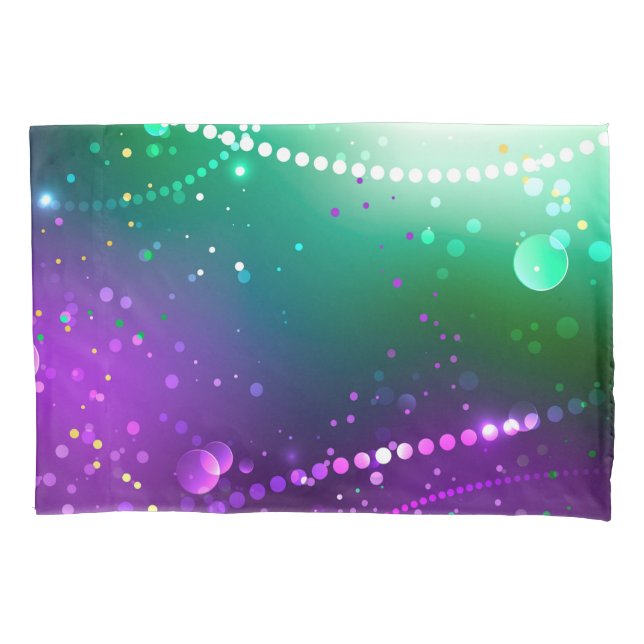 Mardi Gras Festive Purple Background Pillow Case (Front)
