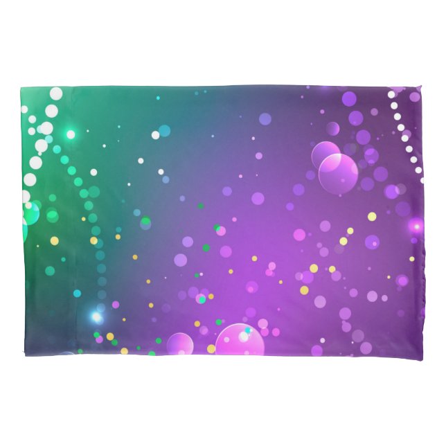 Mardi Gras Festive Purple Background Pillow Case (Front-Left)