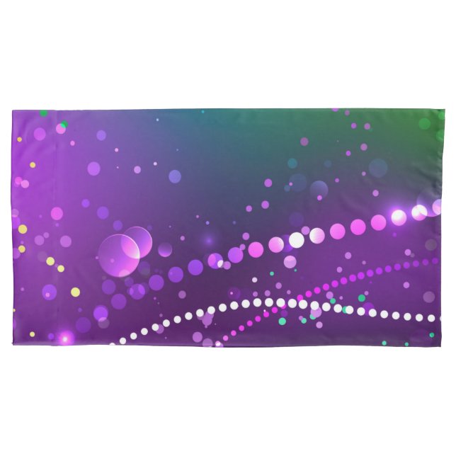 Mardi Gras Festive Purple Background Pillow Case (Front-Left)