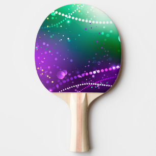 Mardi Gras Festive Purple Background Ping Pong Paddle