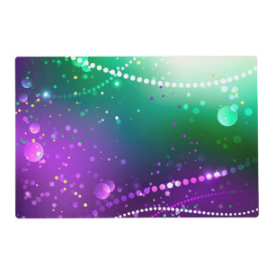 Mardi Gras Festive Purple Background Placemat