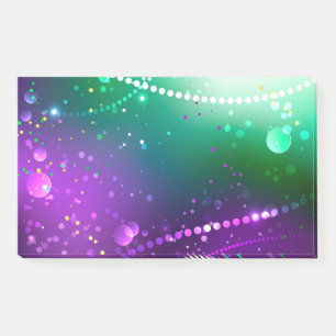 Mardi Gras Festive Purple Background Post-it Notes