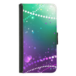 Mardi Gras Festive Purple Background Samsung Galaxy S5 Wallet Case