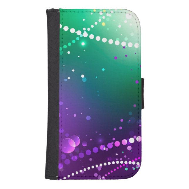 Mardi Gras Festive Purple Background Samsung Galaxy Wallet Case (Front)