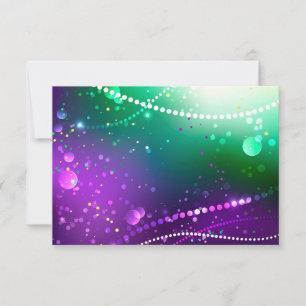 Mardi Gras Festive Purple Background Save The Date
