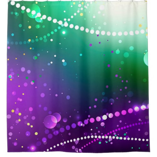 Mardi Gras Festive Purple Background Shower Curtain