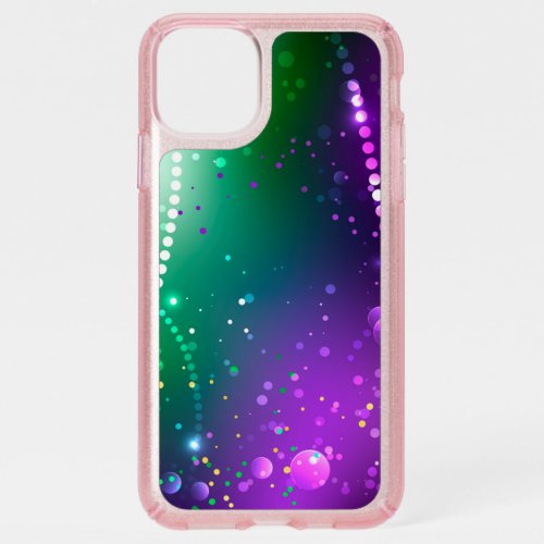 Mardi Gras Festive Purple Background Speck iPhone 11 Pro Max Case