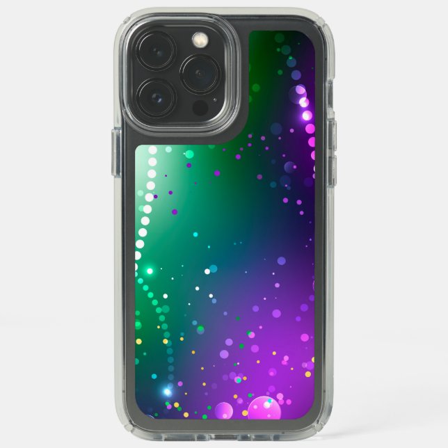 Mardi Gras Festive Purple Background Speck iPhone 13 Pro Max Case (Front)