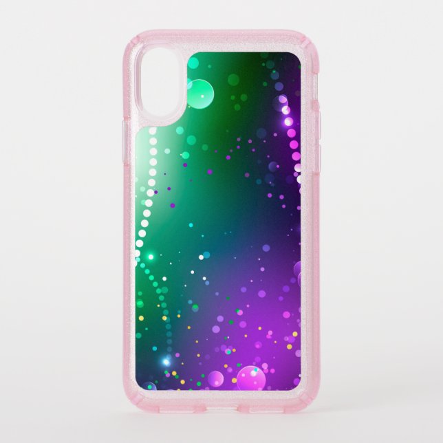 Mardi Gras Festive Purple Background Speck iPhone XS Case (Front)