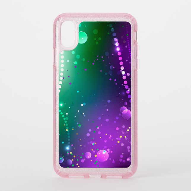 Mardi Gras Festive Purple Background Speck iPhone XS Max Case (Front)