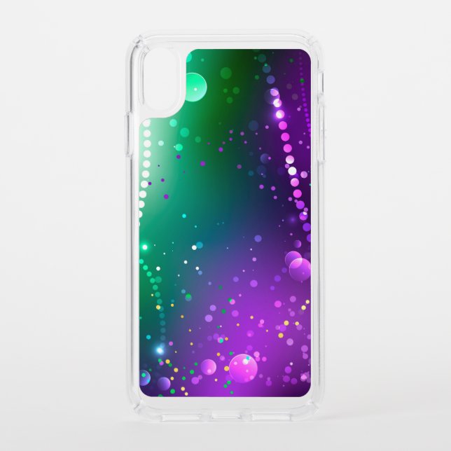 Mardi Gras Festive Purple Background Speck iPhone XS Max Case (Front)