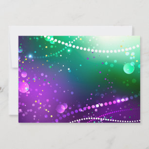 Mardi Gras Festive Purple Background Thank You Card