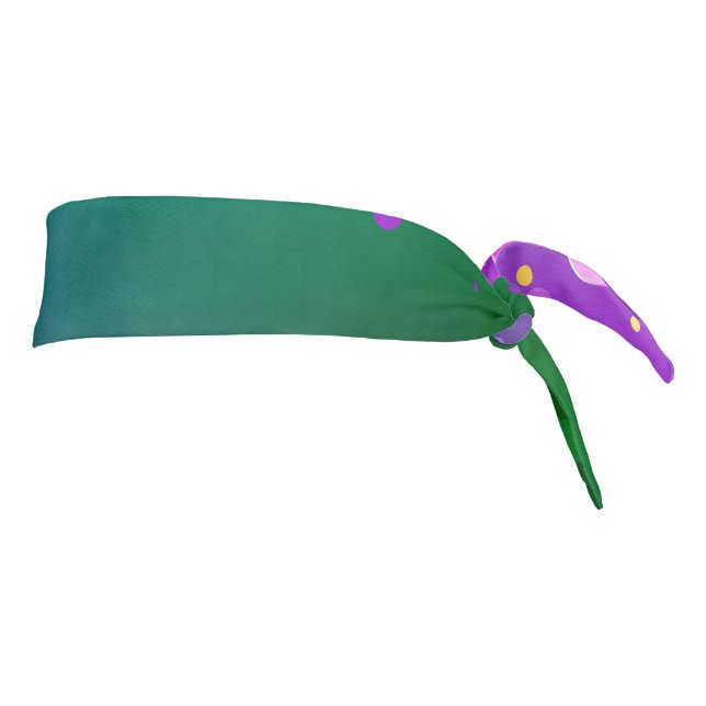 Mardi Gras Festive Purple Background Tie Headband (Rotate 90)