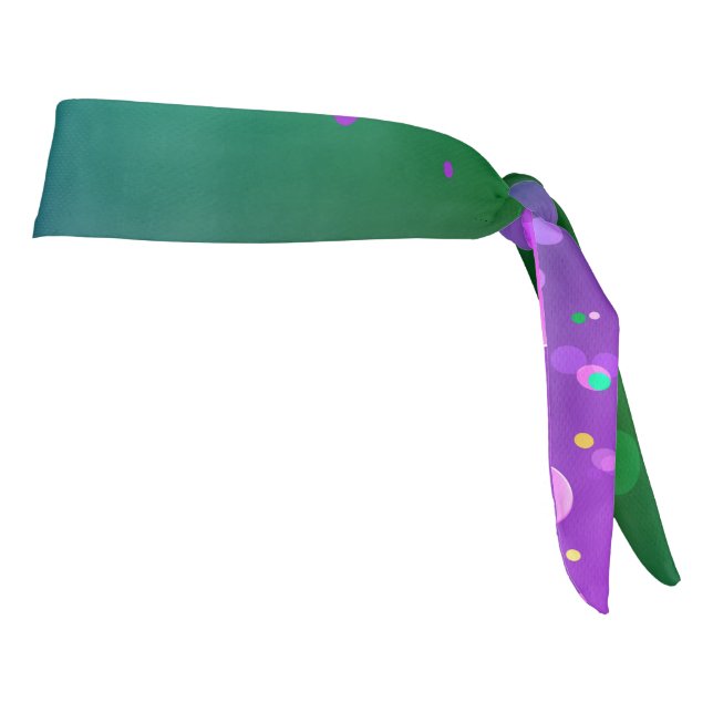 Mardi Gras Festive Purple Background Tie Headband (Rotate 90)