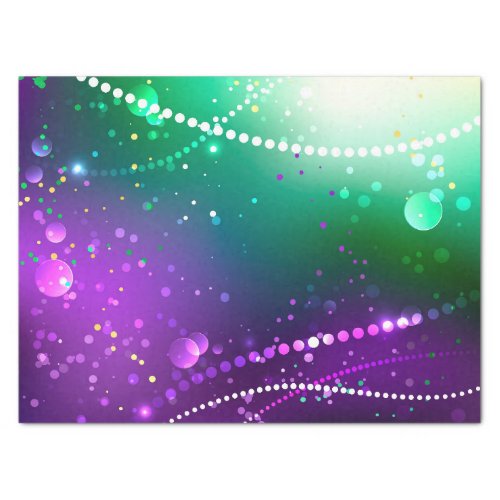 Mardi Gras Festive Purple Background Tissue Paper
