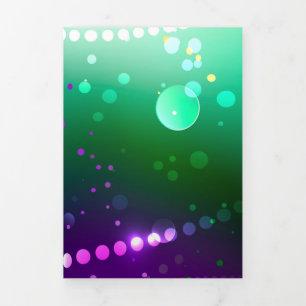 Mardi Gras Festive Purple Background Tri-Fold Invitation