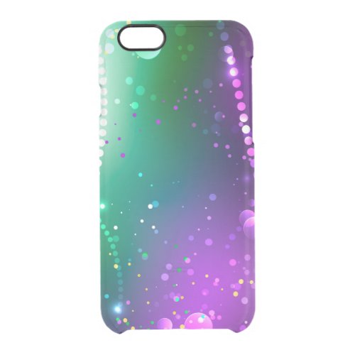 Mardi Gras Festive Purple Background Clear iPhone 66S Case