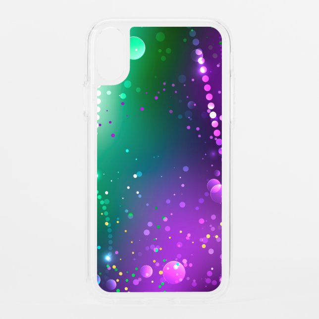 Mardi Gras Festive Purple Background Uncommon iPhone Case (Back)