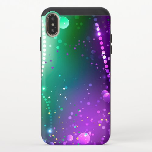 Mardi Gras Festive Purple Background iPhone XS Max Slider Case