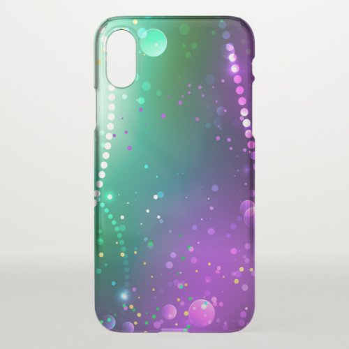 Mardi Gras Festive Purple Background iPhone XS Case