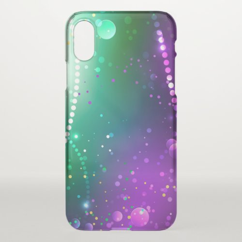 Mardi Gras Festive Purple Background iPhone X Case