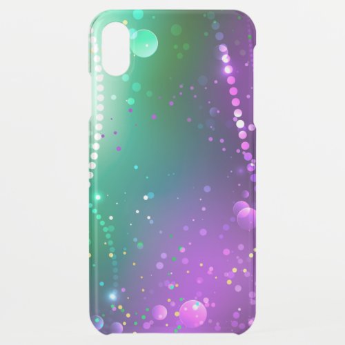 Mardi Gras Festive Purple Background iPhone XS Max Case