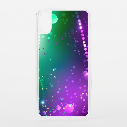 Mardi Gras Festive Purple Background iPhone XS Case