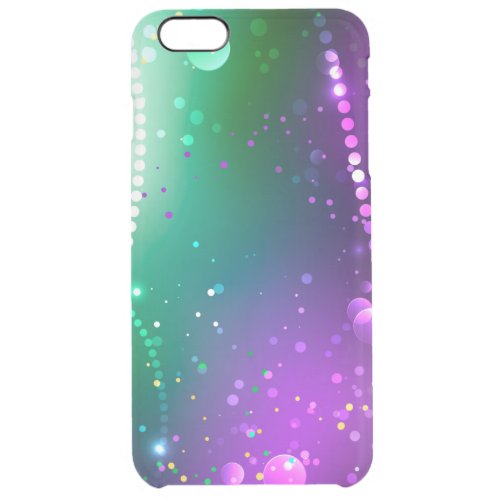 Mardi Gras Festive Purple Background Clear iPhone 6 Plus Case