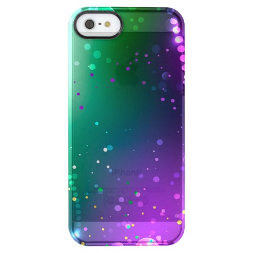 Mardi Gras Festive Purple Background Clear iPhone SE55s Case
