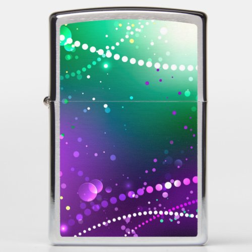 Mardi Gras Festive Purple Background Zippo Lighter