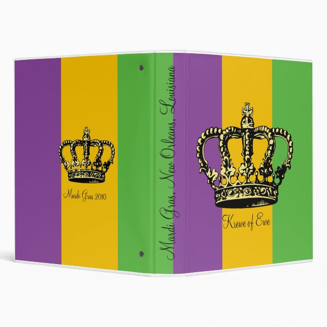 Mardi Gras Flag Crown Binder (Background)