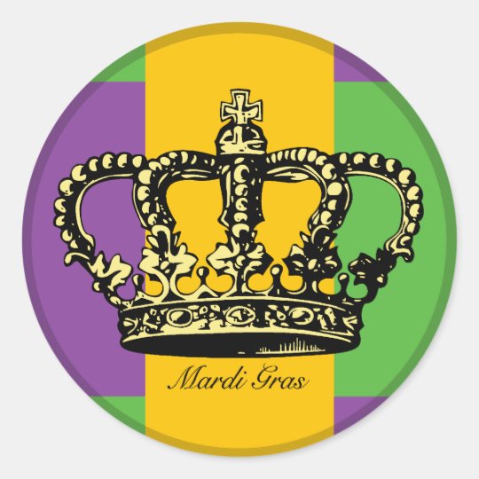 mardi gras crown flag