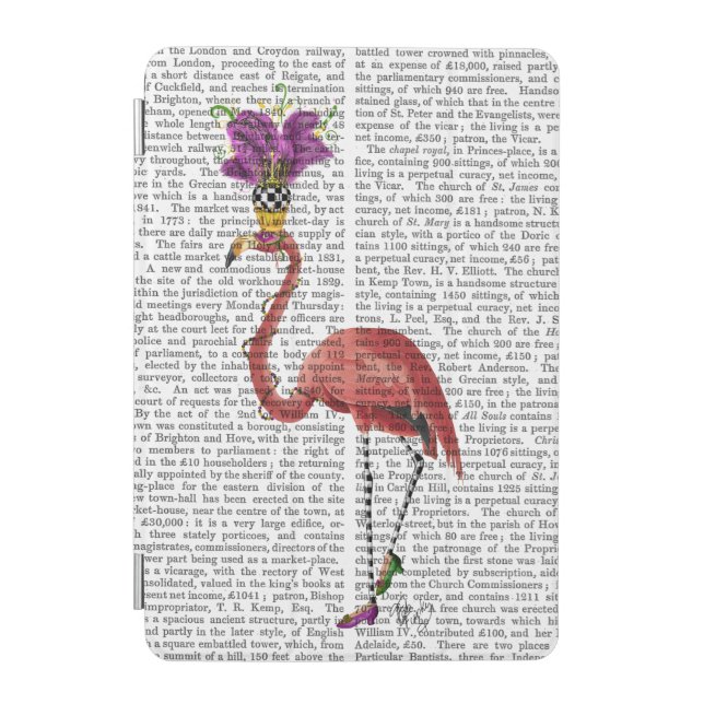 Mardi Gras Flamingo Full iPad Mini Cover (Front)