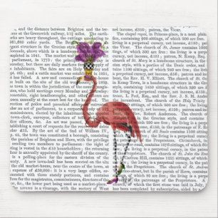 Mardi Gras Flamingo Full Mouse Pad
