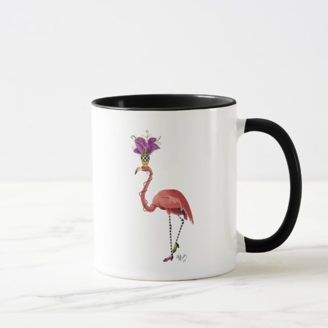 Mardi Gras Flamingo Full Mug (Right)