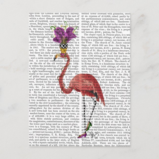 Mardi Gras Flamingo Full Postcard (Front)