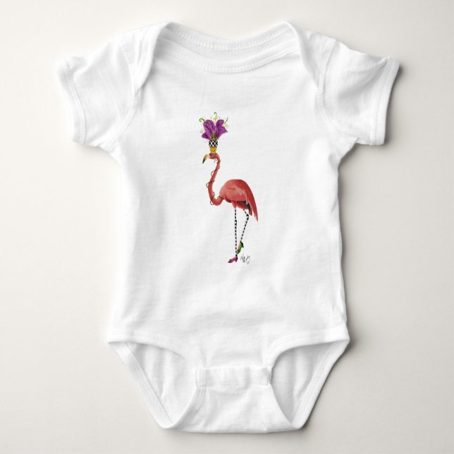 Mardi Gras Flamingo Full T-Shirt (Front)
